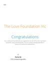 Great Nonprofits Top-rated 2022 The Love Foundation Certificate