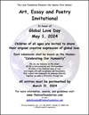 Global Love Day Art, Essay & Poetry Invitational flyer
