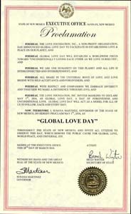 Global Love Day Proclamation New Mexico Governor