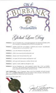 Global Love Day Proclamation Washington State Governor