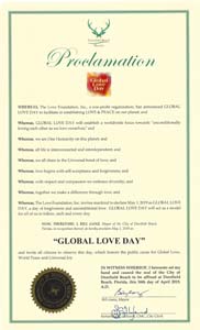 Deerfield Beach, Florida Mayor Bill Ganz Proclaims Global Love Day 2019