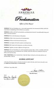 Surprise, Arizona Mayor Skip Hall Proclaims Global Love Day 2022