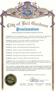 Bell Gardens, California Mayor Gabriela Gomez Proclaims Global Love Day 2024