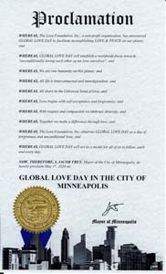 Minneapolis, Minnesota Mayor Jacob Frey Proclaims Global Love Day 2024