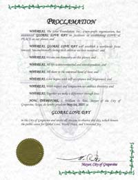 Grapevine, Texas Mayor William Tate Proclaims Global Love Day 2025